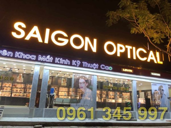 Bảng hiệu Alu - chữ mica- đèn led