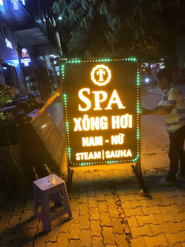 Thi công biển hiệu quảng cáo Spa Phú Mỹ Hưng