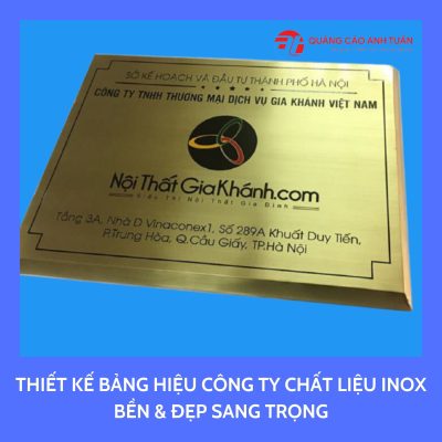 bảng hiệu inox