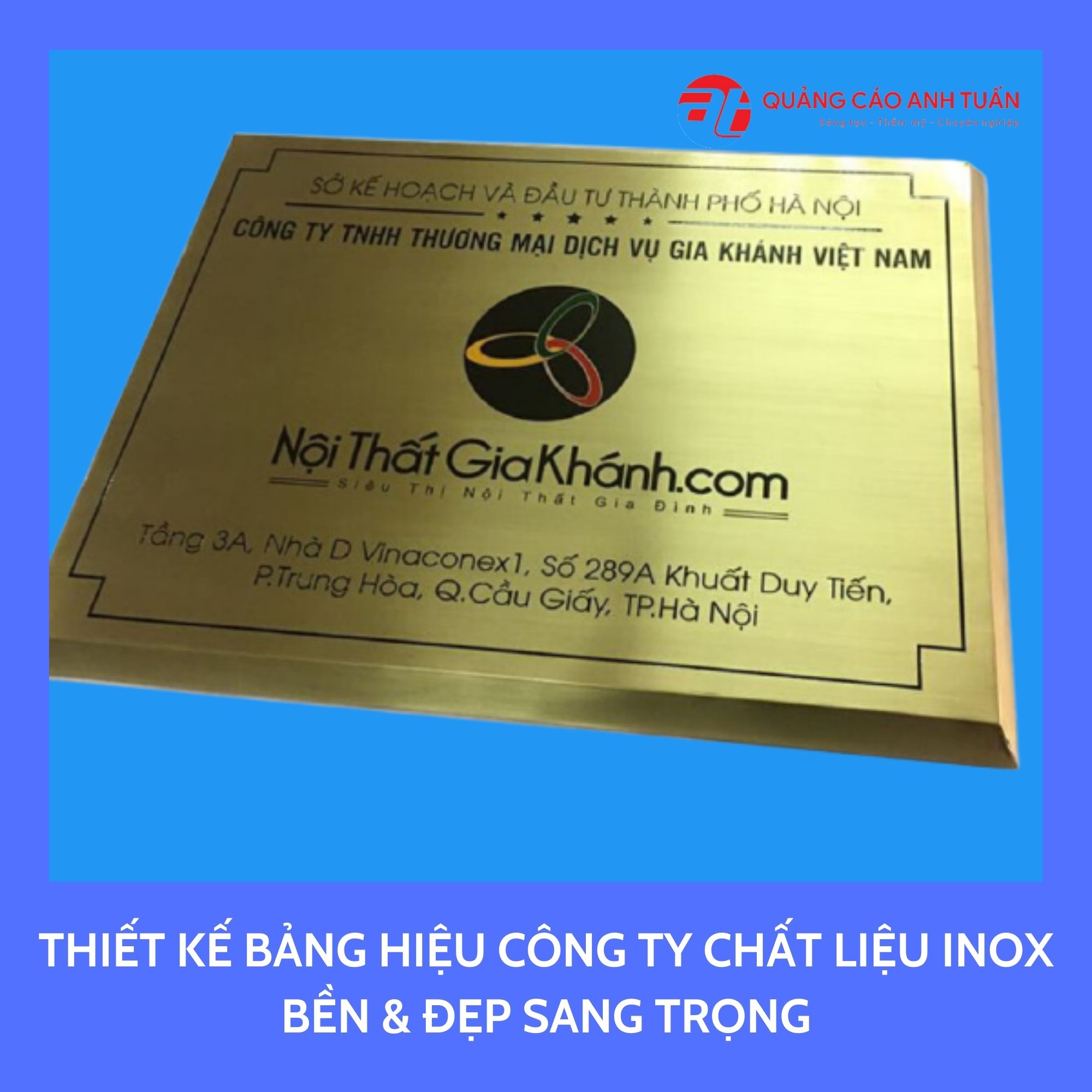 Làm Bảng Hiệu Inox Sang Trọng Cho Công Ty Bạn