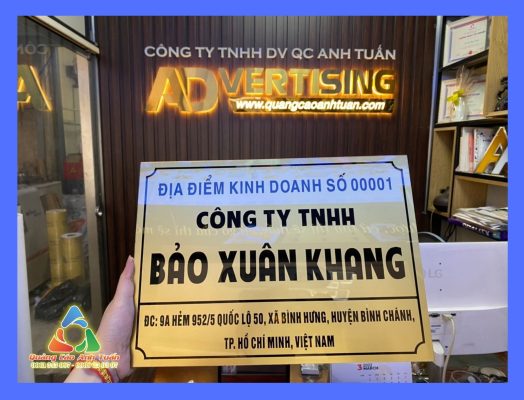 bảng hiệu inox công ty