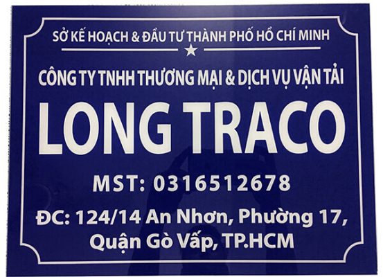 Bảng hiệu công ty mica giá rẻ, bền đẹp